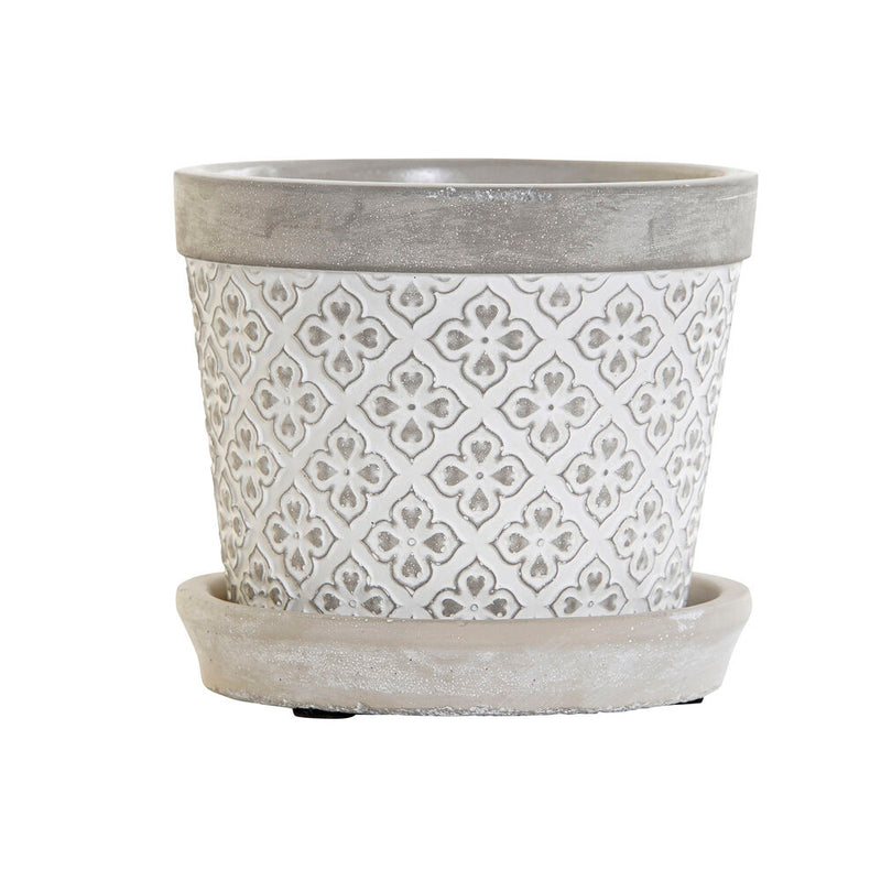 DKD Home Vase Ciment Grey Decor (12,5 x 12,5 x 11,5 cm)