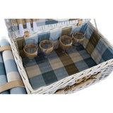 DKD Home Decor Cestino Picnic Vimini (16 PC) (44 x 30 x 20 cm)