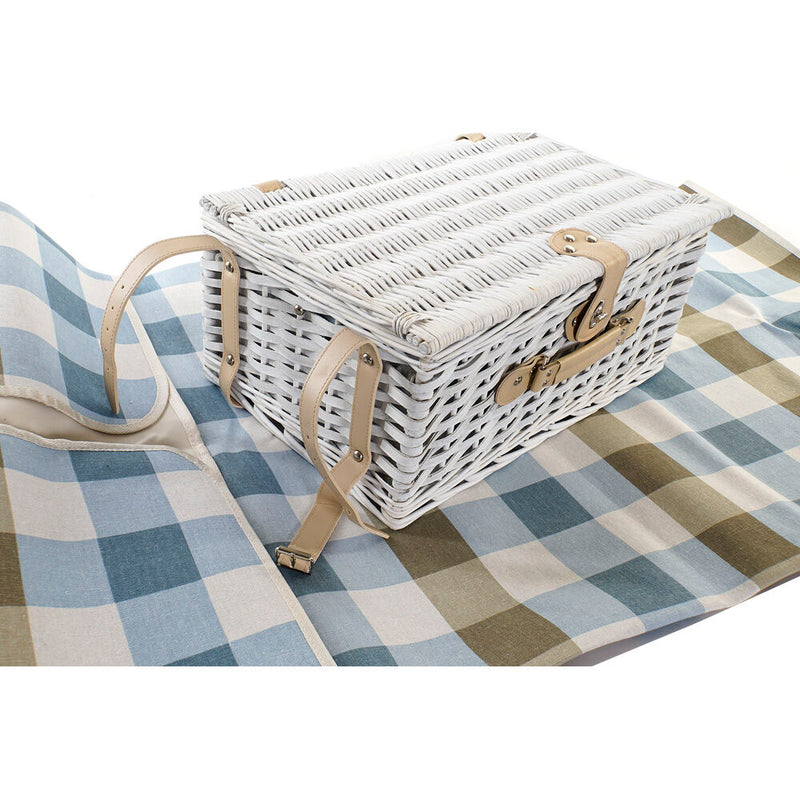 DKD Home Decor Cestino Picnic Vimini (16 PC) (44 x 30 x 20 cm)