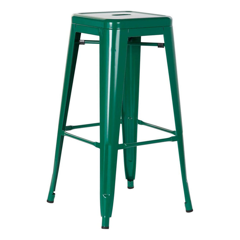 Sgabello DKD Home Decor Verde Metallo (43 x 43 x 76 cm)