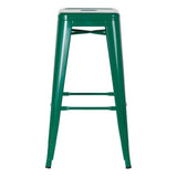 Sgabello DKD Home Decor Verde Metallo (43 x 43 x 76 cm)