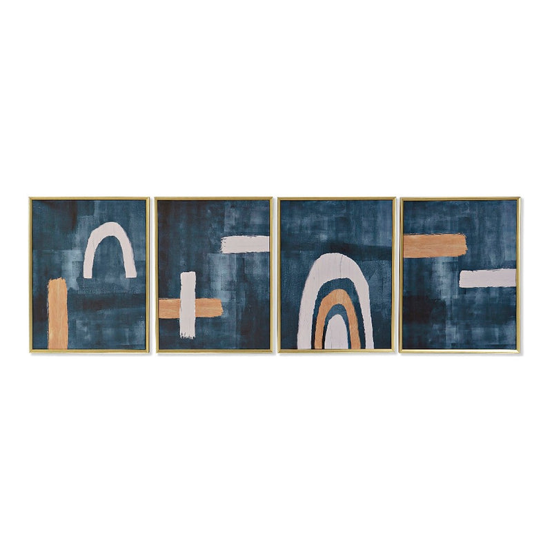 DKD Home Decor Art Abstract Pope (4 PCS) (45 x 3,5 x 60 cm)