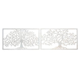 Decorazione da Parete DKD Home Decor Metallo Albero (2 pcs) (84.5 x 1 x 49 cm) - zannishop