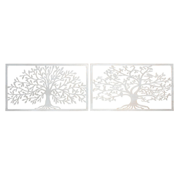 Decorazione da Parete DKD Home Decor Metallo Albero (2 pcs) (84.5 x 1 x 49 cm) - zannishop