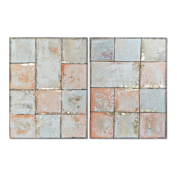 Quadro DKD Home Decor Squares Quadrati (2 pcs) (90 x 3.5 x 119 cm)