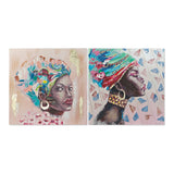 Quadro DKD Home Decor African girl (100 x 3.5 x 100 cm)