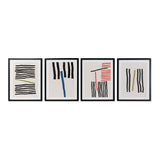 DKD Home Decor Lines Résumé Image (4 PCS) (35 x 3 x 45 cm)