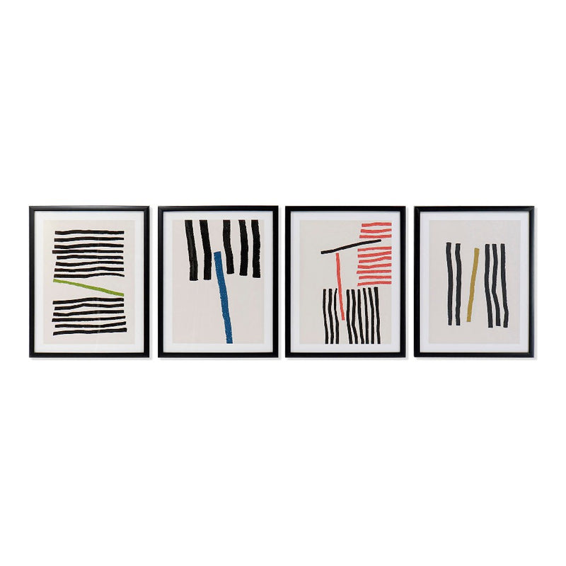 DKD Home Decor Lines Résumé Image (4 PCS) (35 x 3 x 45 cm)