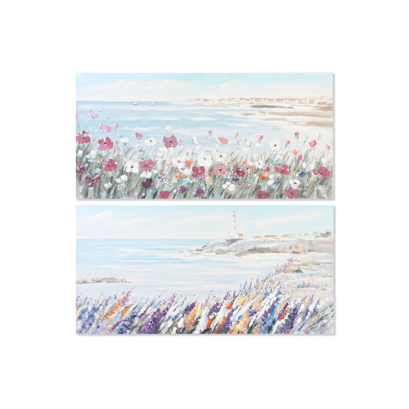 Quadro DKD Home Decor Fiori (140 x 4 x 70 cm) (2 pcs)