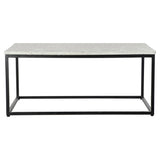 Tavolo aggiuntivo DKD Home Decor Bianco Nero Pietra Ferro (100 x 61 x 44 cm)