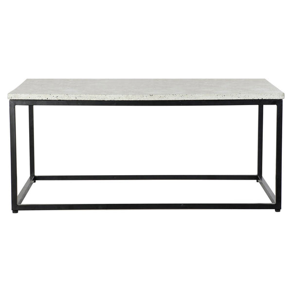 Table adicional DKD Decoración del hogar Piedra de hierro negro negro (100 x 61 x 44 cm)