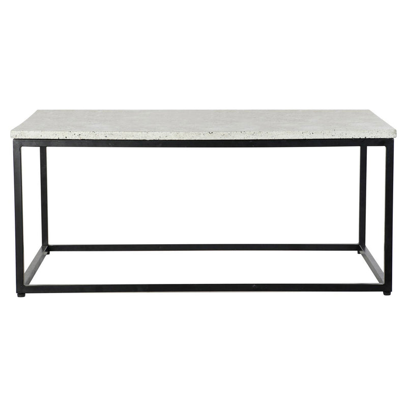 Tavolo aggiuntivo DKD Home Decor Bianco Nero Pietra Ferro (100 x 61 x 44 cm)