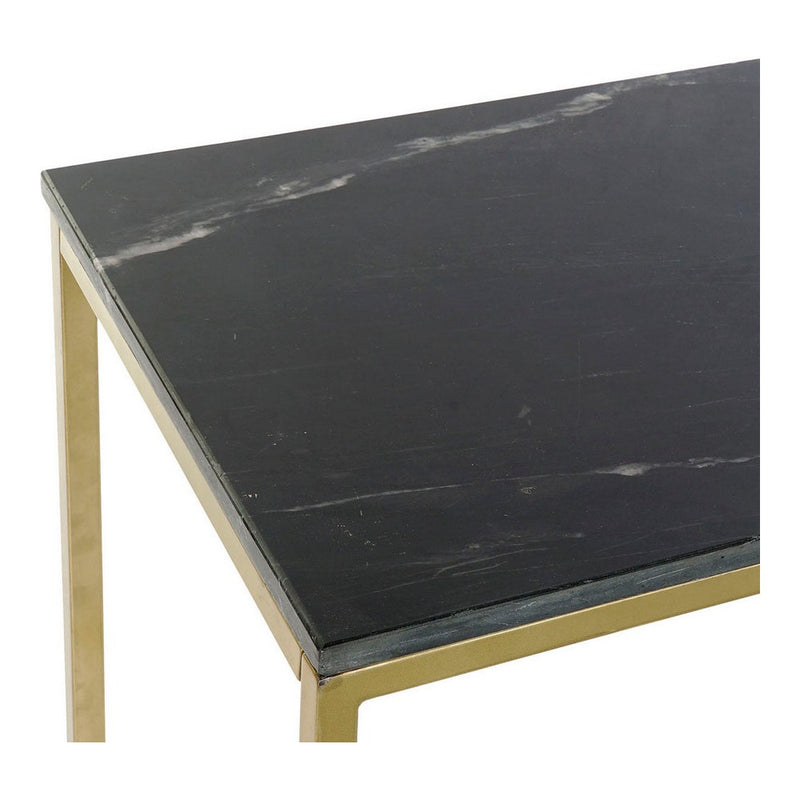 Mesa adicional DKD Decoración del hogar Mármol negro de hierro dorado (40 x 46 x 65 cm)