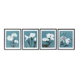 Quadro DKD Home Decor Flowers Fiori (4 pcs) (55 x 2.5 x 70 cm)