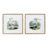 Quadro DKD Home Decor Pelican (2 pcs) (60 x 2 x 60 cm)