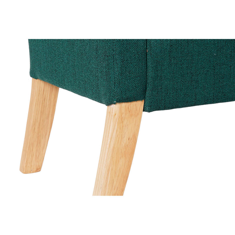 DKD Home Decor Bench Green Polyester Holz (130 x 44 x 69 cm)