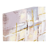 DKD Home Decor Squares Squares Canvas Abstract (2 PC) (100 x 3 x 100 cm)