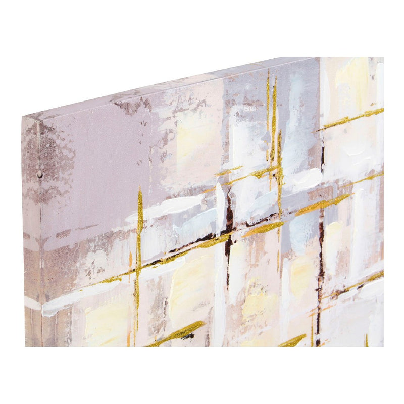 DKD Home Decor Squares Squares Canvas Abstract (2 PC) (100 x 3 x 100 cm)