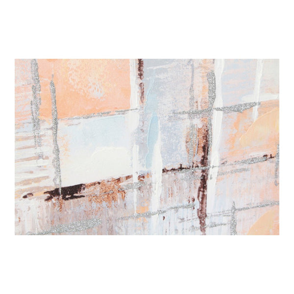 DKD Home Decor Squares Squares Canvas Abstract (2 PC) (100 x 3 x 100 cm)