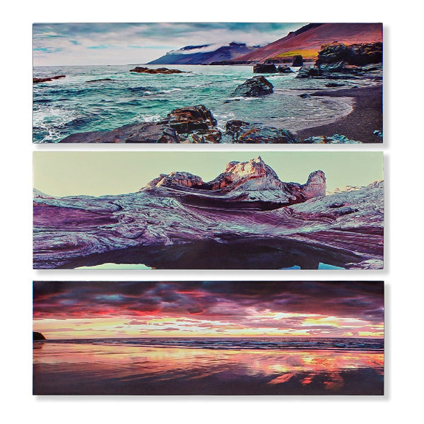 DKD Home Decor Beach Canvas (3 pcs) (90 x 2 x 30 cm)