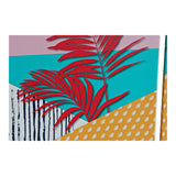 Quadro DKD Home Decor Tropical Tela (4 pcs) (30 x 1.8 x 40 cm)