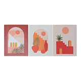 Quadro DKD Home Decor Tela Vaso (3 pcs) (30 x 1.8 x 40 cm)