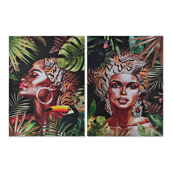 Afrikanische DKD -Wohnkulturbild (50 x 1,8 x 70 cm) (2 PCs)