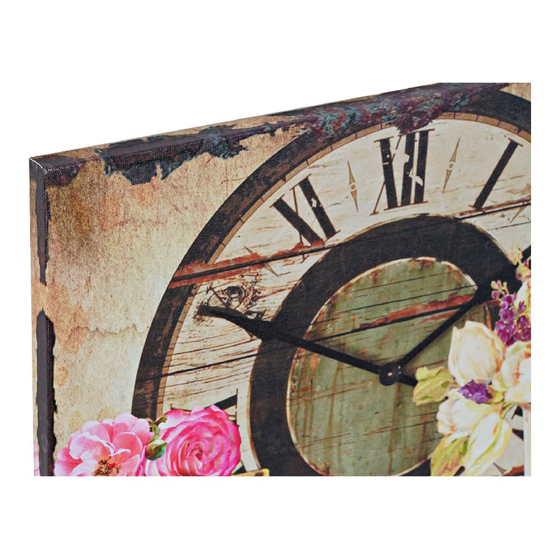 Toile d'horloge de décoration intérieure DKD (4 pc) (40 x 1,8 x 40 cm)