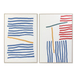 DKD Home Decor Picture Abstract Canvas (2 PC) (83 x 4.5 x 123 cm)