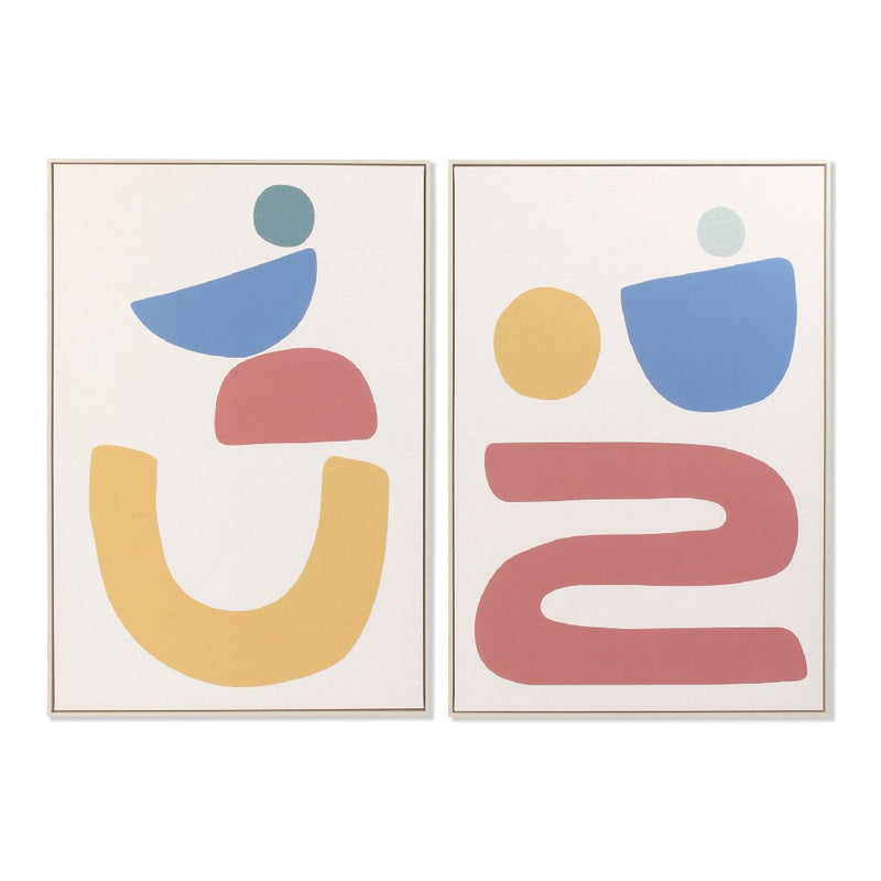 DKD Home Decor Picture Abstract Canvas (2 PC) (83 x 4.5 x 123 cm)