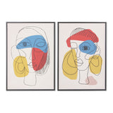 DKD Home Decor Picture Résumé Canvas (2 PCS) (53 x 4,5 x 73 cm)