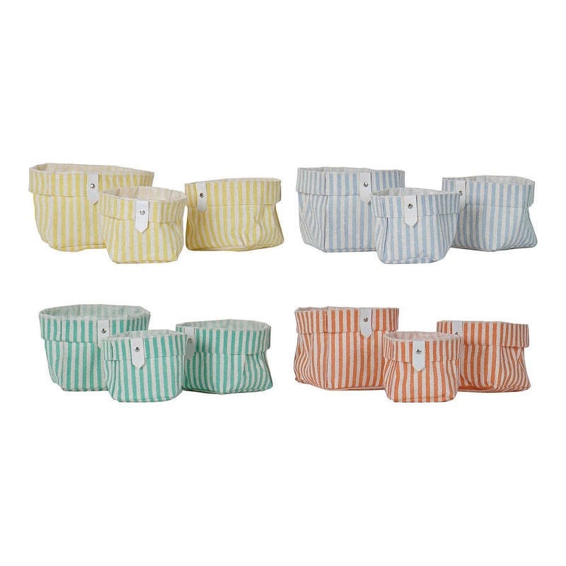 Basket Set DKD Home Decor Polyester Cotton (4 PCS)