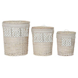 Wäschekorb DKD Home Decor Polyester korb Traditionell (3 pcs)