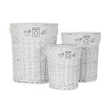 Panier à linge DKD DKD DÉCOR DE POLYESTER ISKER (3 PCS) (45 x 45 x 55 cm)