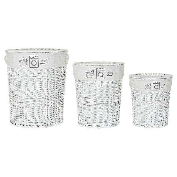 Wäschekorb DKD Home Decor Polyester korb (3 pcs) (45 x 45 x 55 cm)