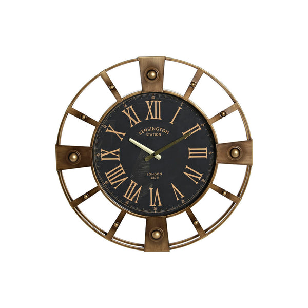 Wanduhr DKD Home Decor Schwarzes goldenes Eisen (60 x 8 x 60 cm)