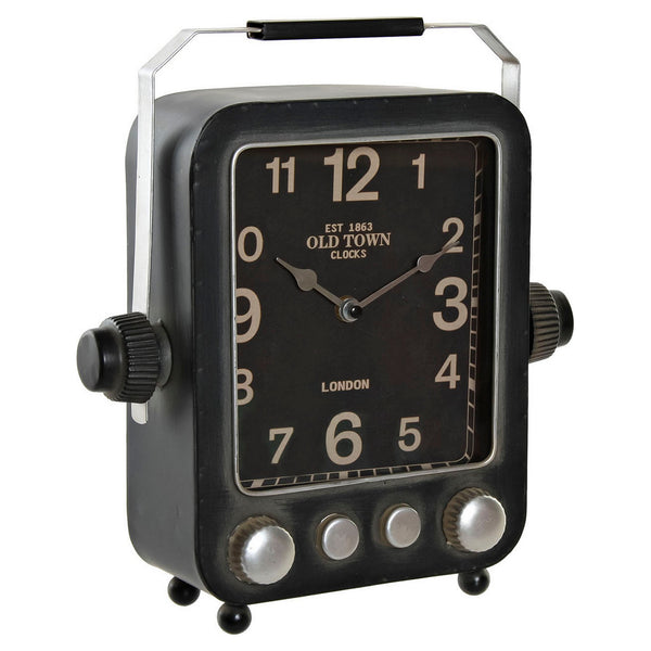 DKD Home Table Clock Decor Iron vintage (28 x 10 x 31,5 cm)