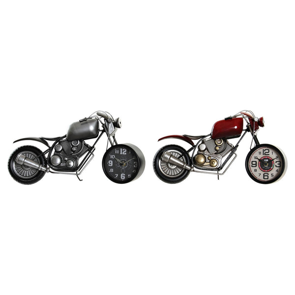 DKD Home Table Watch Decor Motorcycle de fer (2 pc) (44 x 13,5 x 23 cm)