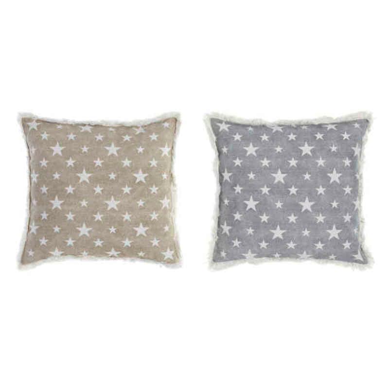 Cuscino DKD Home Decor Poliestere Cotone Stelle (2 pcs) (45 x 10 x 45 cm) - zannishop