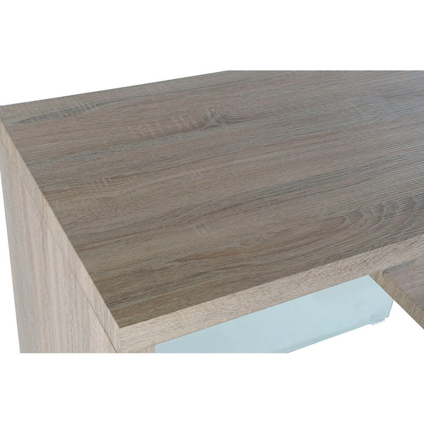 DKD Home Desk Decoración Transparente Vidrio MDF Madera (120 x 50 x 76 cm)