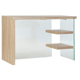 DKD Home Desk Decoración Transparente Vidrio MDF Madera (120 x 50 x 76 cm)