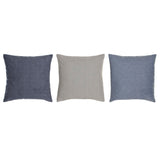 Cuscino DKD Home Decor Azzurro Grigio Cotone Blu Marino (3 pcs) (40 x 40 x 12 cm) - zannishop