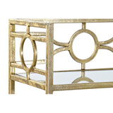 DKD Home Decor Entrada Mirror de metal dorado (127 x 23 x 90 cm)