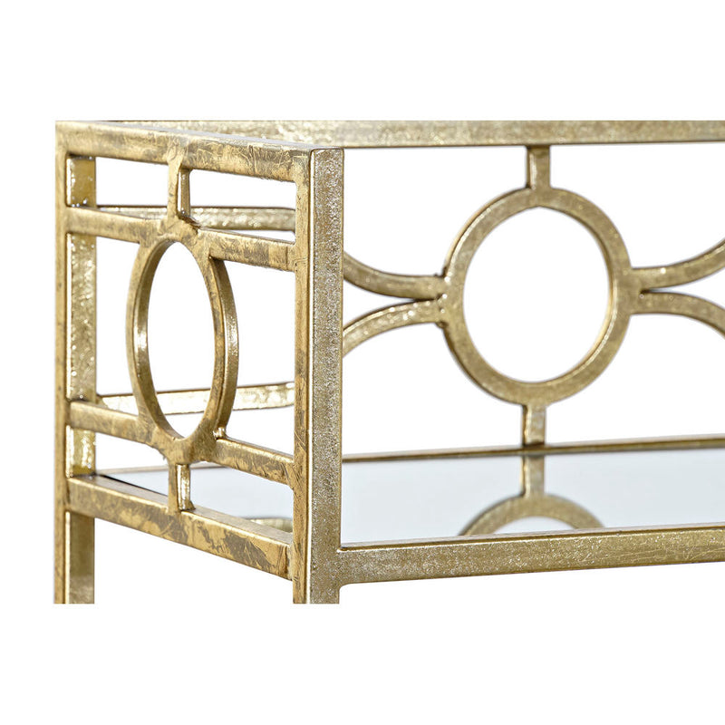 DKD Home Decor Entrada Mirror de metal dorado (127 x 23 x 90 cm)