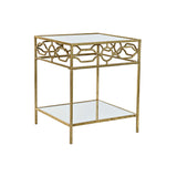 Zusätzlicher Tisch DKD Home Decor Golden Metal Spiegel (50 x 50 x 60 cm)