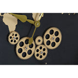 Orologio da Parete DKD Home Decor Mappamondo Nero Metallo Vetro Dorato (63.5 x 11 x 63.5 cm)