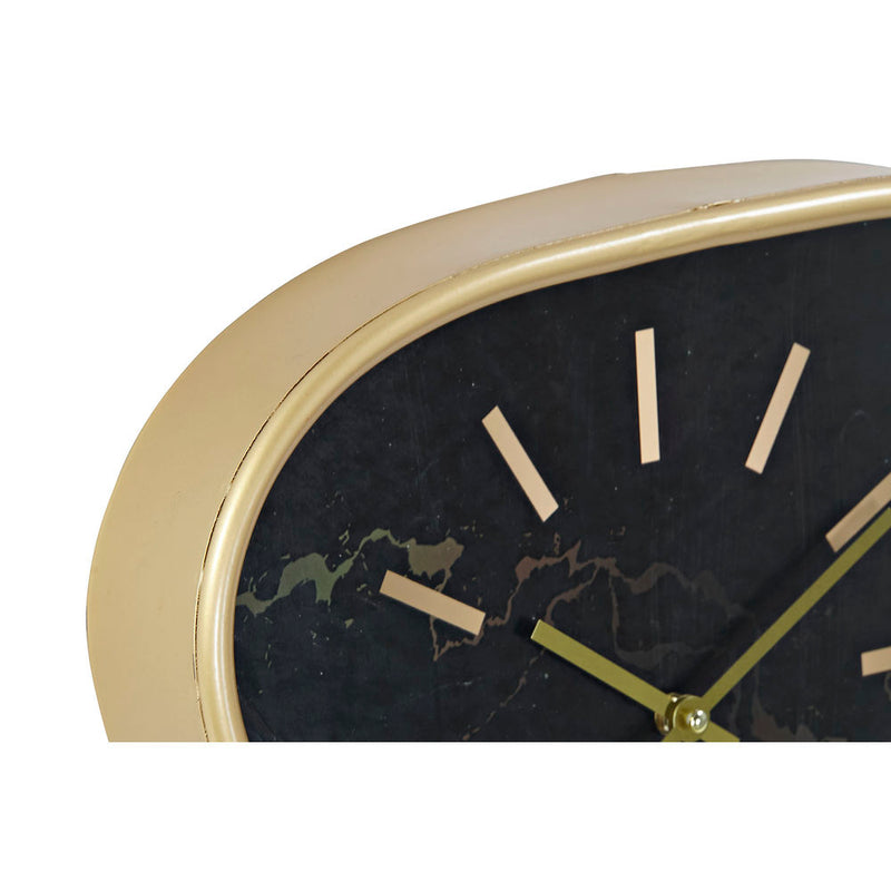 Orologio da Parete DKD Home Decor Nero Metallo Dorato (2 pcs) (40 x 6 x 38 cm)