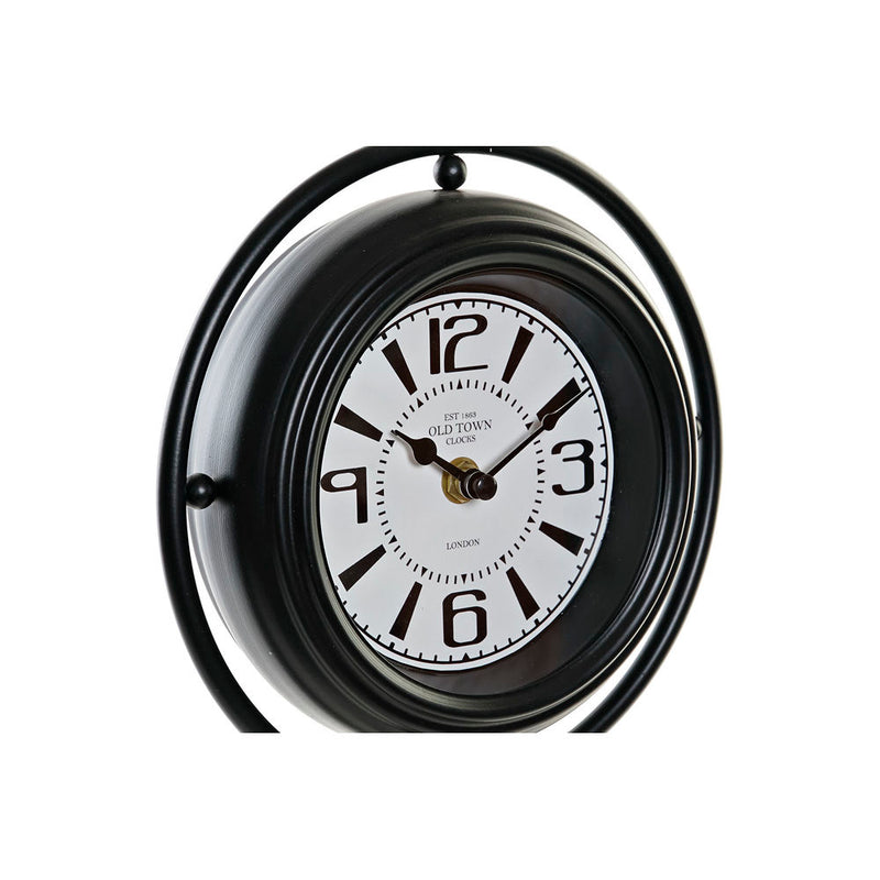 DKD Home Decor Table Watch Black Glass Iron (19,5 x 14 x 40 cm)