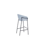 DKD Home Stool Decor Polyester dunkelgraues Metall (50 x 47 x 110 cm)