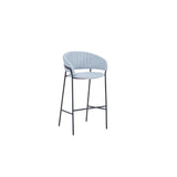 DKD Home Stool Decor Polyester dunkelgraues Metall (50 x 47 x 110 cm)